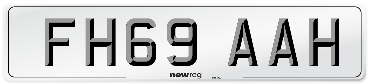 FH69 AAH Number Plate from New Reg